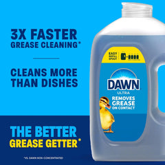 Dawn Ultra Original Dish Soap Refill Jug, Large Size Original Blue Liquid Dishwashing Detergent, Powerful Dawn Dish Soap for Grease, 51.5 oz