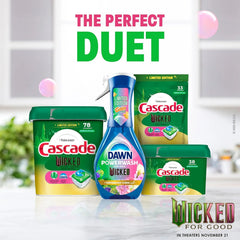 Dawn Powerwash Spray, "Wicked: For Good" Limited Edition Dish Soap, Dishwashing Liquid, Fantabulous Floral, 1 Starter Kit, 16 Fl Oz